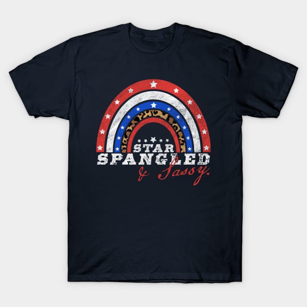 Star Spangled and Sassy 4th Of July T-Shirt by OrangeMonkeyArt